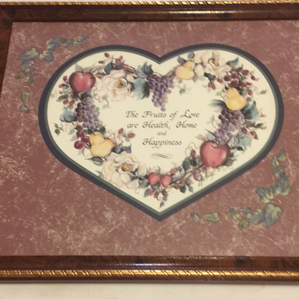 The Fruits Of Love Framed 13x16” inlaid Picture